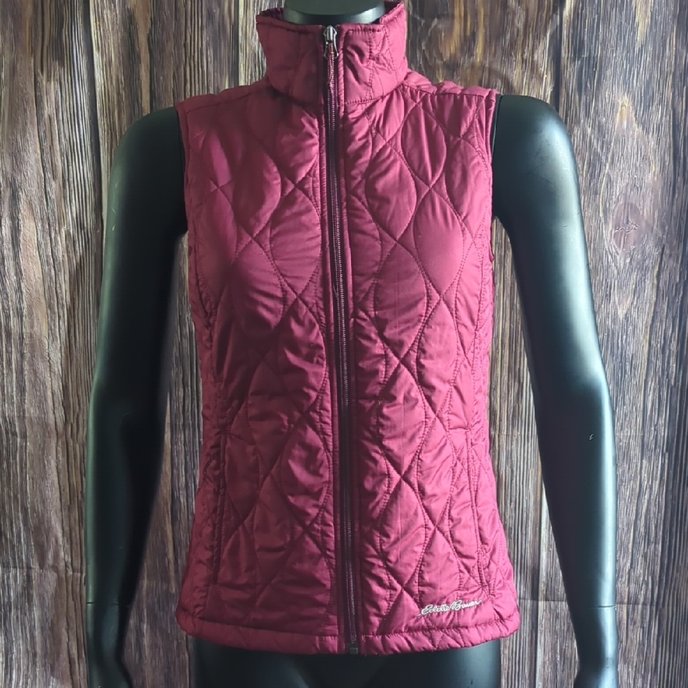 Eddie Bauer Women's Burgundy Quilted Vest